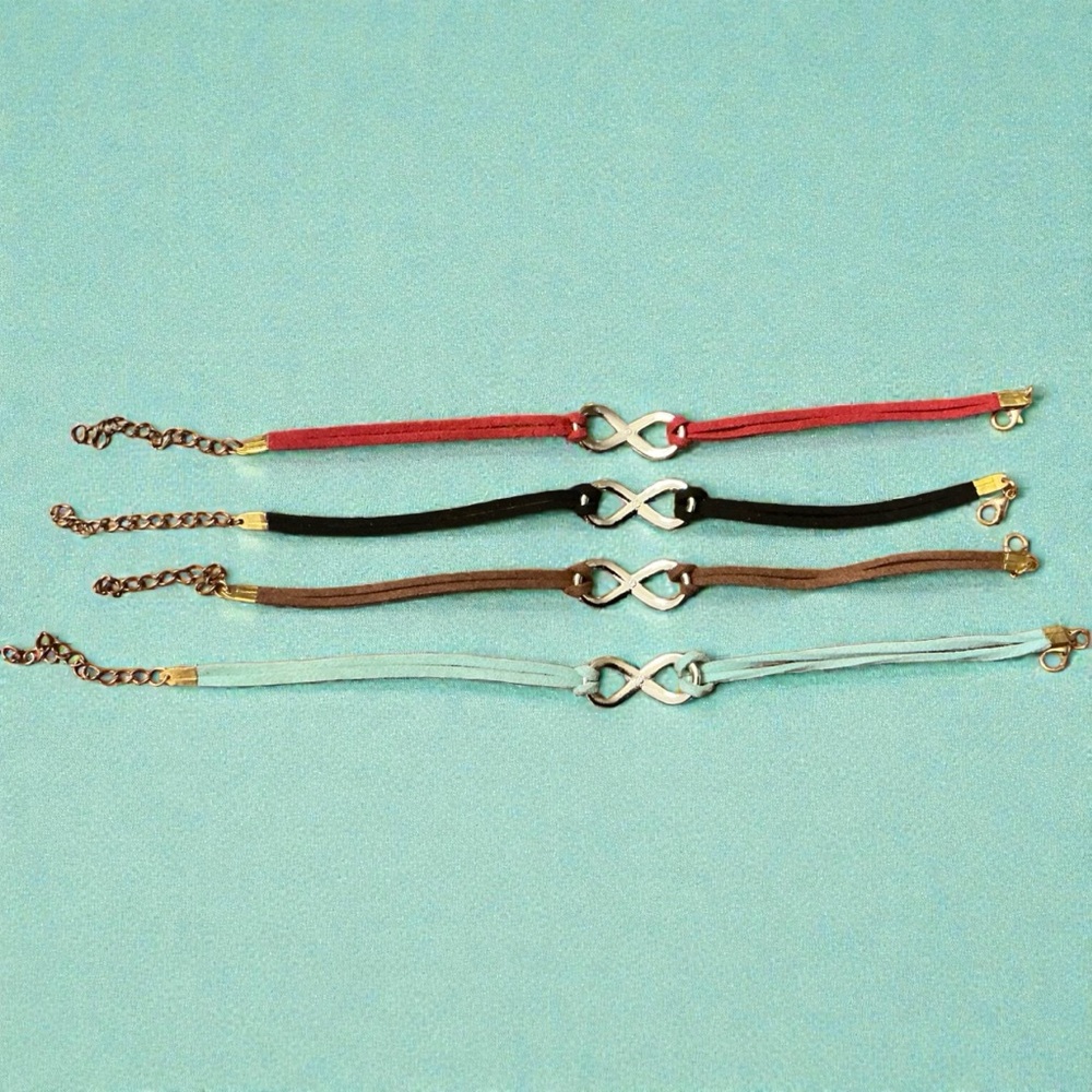 Infinity Symbol Bracelets Set - Picture 5 of 7